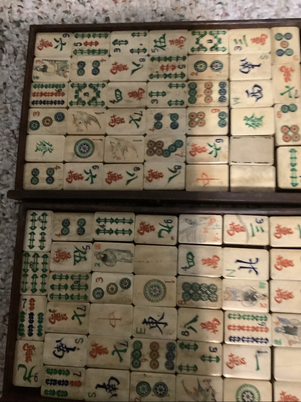 Traditional Wooden Mahjong Set in Brown – Complete Collection - Picture 13 of 16